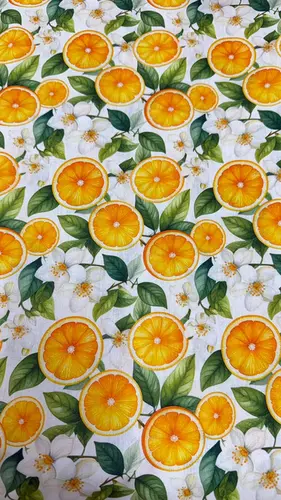 TRICOLINE LARANJAS E FLORES