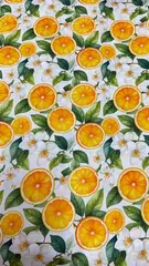 TRICOLINE LARANJAS E FLORES