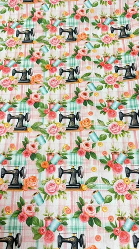 TRICOLINE MAQUINA DE COSTURA COM ROSAS