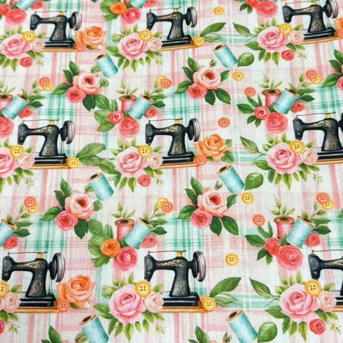 TRICOLINE MAQUINA DE COSTURA COM ROSAS